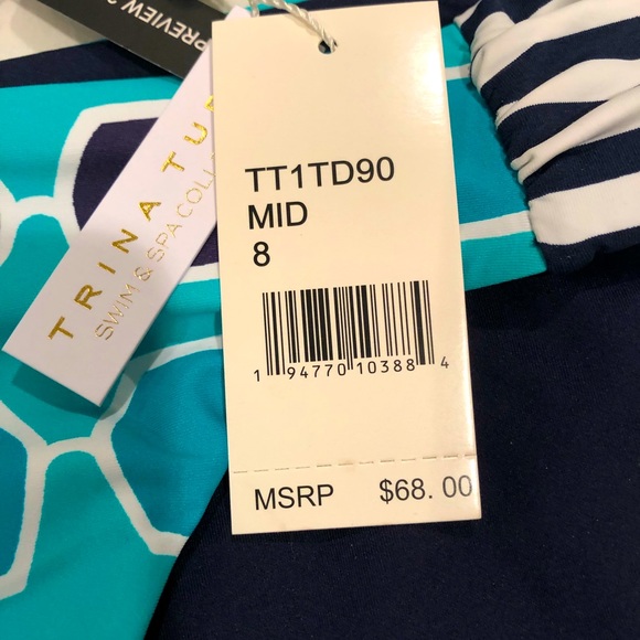 NWT Trina Turk reversible swimsuit. Size 8. Resort wear Swim and Spa collection - Picture 8 of 10